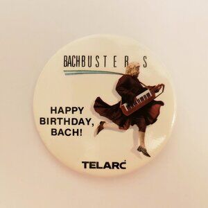Vintage Bachbusters Music Of J.S. Bach Synthesizers Telarc Promo Pin Don Dorsey